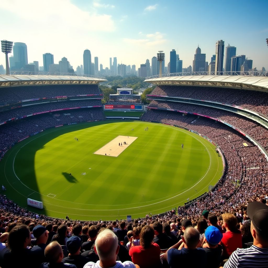Melbourne Cricket Ground during sporting event