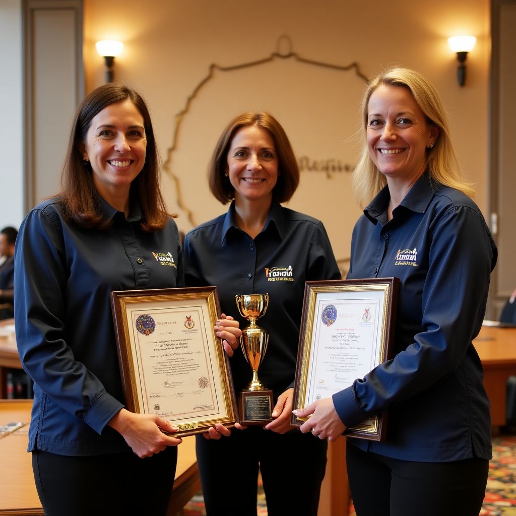 Melbourne Explorer team receiving tourism award
